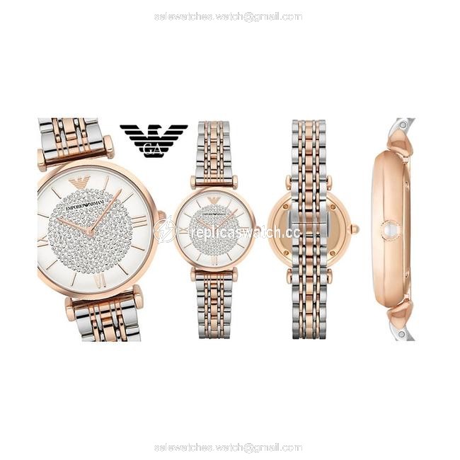 Emporio Armani Silver Rose Gold And Womens Ar1926 Watch Emporio Armani Silver Rose Gold And Womens Ar1926 Watch