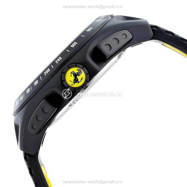 Ferrari Black Ferrari0830078 Mens Rubber Band with Analog Dial Watch Ferrari Black Ferrari0830078 Mens Rubber Band with Analog Dial Watch