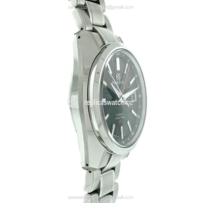 Seiko Black Grand Gmt Sbgj 203 Dial 40mm Watch Seiko Black Grand Gmt Sbgj 203 Dial 40mm Watch