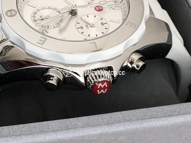 Michele White Jelly Bean Chronograph Watch Michele White Jelly Bean Chronograph Watch