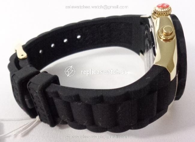 Michele Black/Gold Mww12f000034 Plated Silicon New Watch Michele Black/Gold Mww12f000034 Plated Silicon New Watch