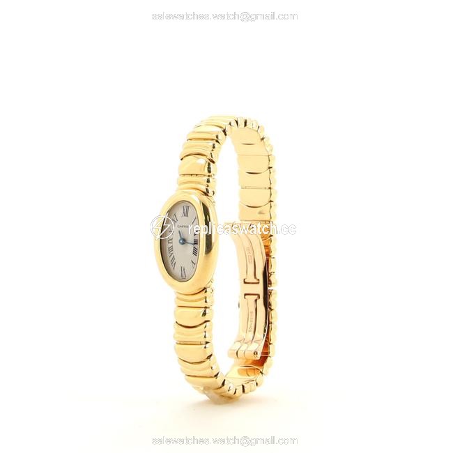 Cartier White Baignoire Quartz Yellow Gold 18 Watch Cartier White Baignoire Quartz Yellow Gold 18 Watch