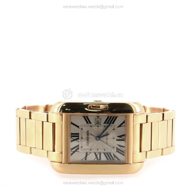 Cartier Silver Tank Anglaise Rose Gold 30 Watch Cartier Silver Tank Anglaise Rose Gold 30 Watch