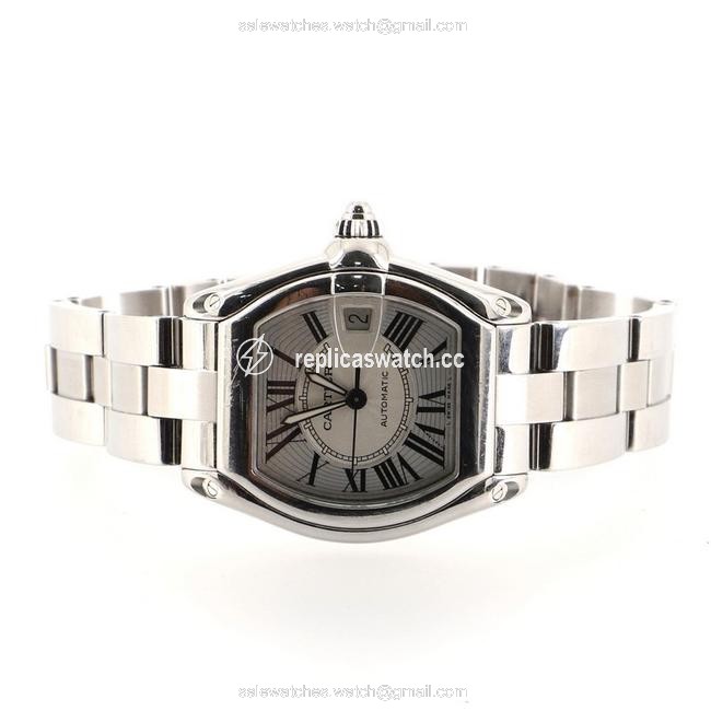 Cartier Silver Roadster Stainless Steel 39 Watch Cartier Silver Roadster Stainless Steel 39 Watch