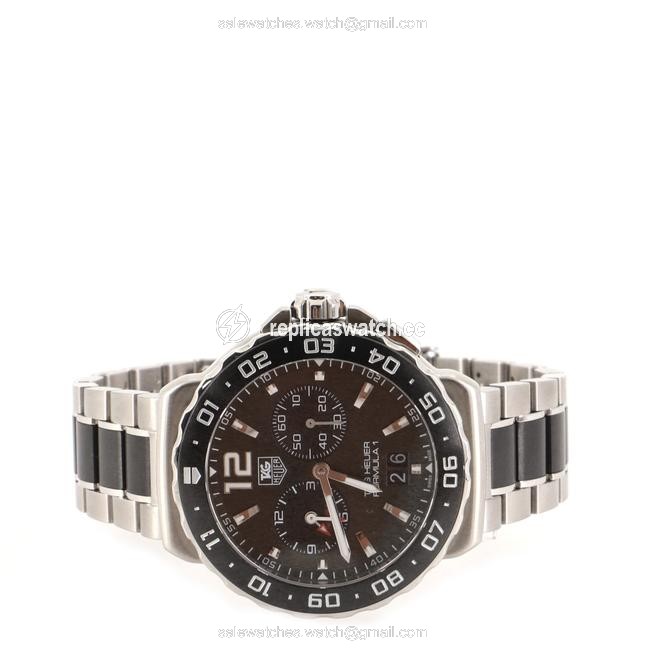 TAG Heuer Black Formula 1 Chronograph Quartz Stainless Steel and Ceramic 42 Watch TAG Heuer Black Formula 1 Chronograph Quartz Stainless Steel and Ceramic 42 Watch