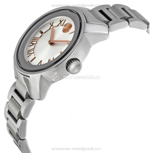Movado Two Tone Bold Stainless Bracelet Rose Gold Womens Quartz 3600244 Watch Movado Two Tone Bold Stainless Bracelet Rose Gold Womens Quartz 3600244 Watch