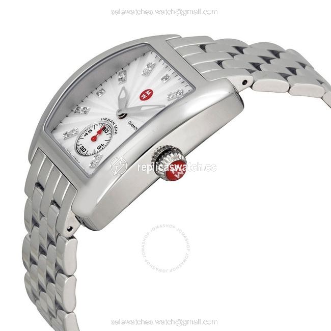Michele Silver Urban Mini Stainless Diamond Dial Mww02a000502 Watch Michele Silver Urban Mini Stainless Diamond Dial Mww02a000502 Watch