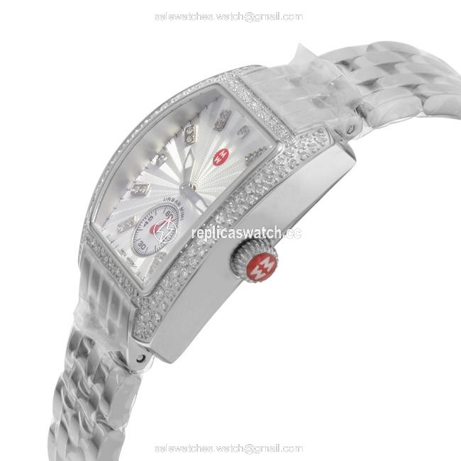 Michele Silver Urban Mini Stainless Diamond Mww02a000508 Watch Michele Silver Urban Mini Stainless Diamond Mww02a000508 Watch