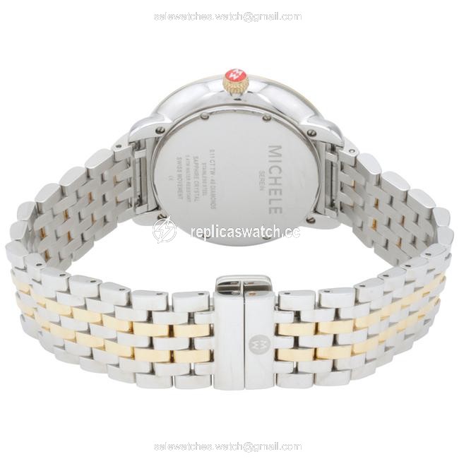 Michele Two-tone Serein Mother Of Pearl Dial Ladies Mww21b000015 Watch Michele Two-tone Serein Mother Of Pearl Dial Ladies Mww21b000015 Watch
