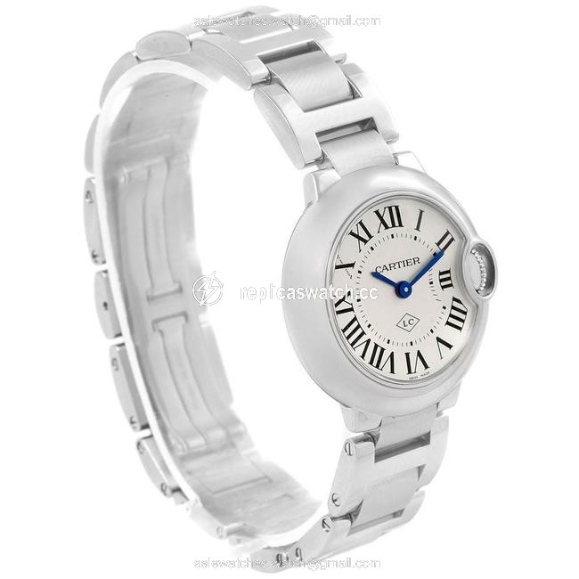 Cartier Silver Ballon Bleu Stainless Steel Small Ladies W69010z4 Watch Cartier Silver Ballon Bleu Stainless Steel Small Ladies W69010z4 Watch
