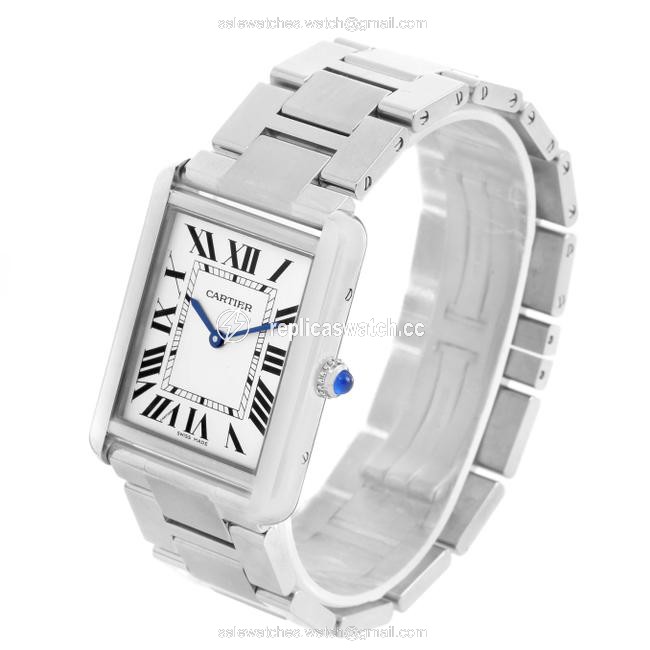 Cartier Silver Tank Solo Large Stainless Steel Dial W5200014 Watch Cartier Silver Tank Solo Large Stainless Steel Dial W5200014 Watch