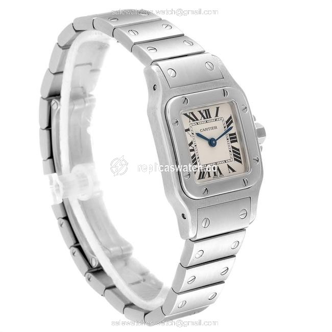 Cartier Silver Santos Galbee Small Steel Dial Quartz W20056d6 Watch Cartier Silver Santos Galbee Small Steel Dial Quartz W20056d6 Watch