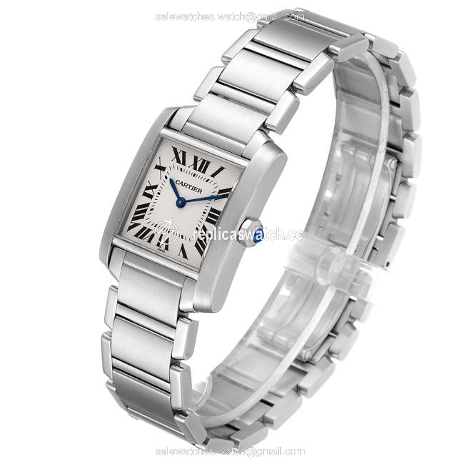 Cartier Silver Tank Francaise Midsize Dial Steel Ladies Wsta0005 Watch Cartier Silver Tank Francaise Midsize Dial Steel Ladies Wsta0005 Watch