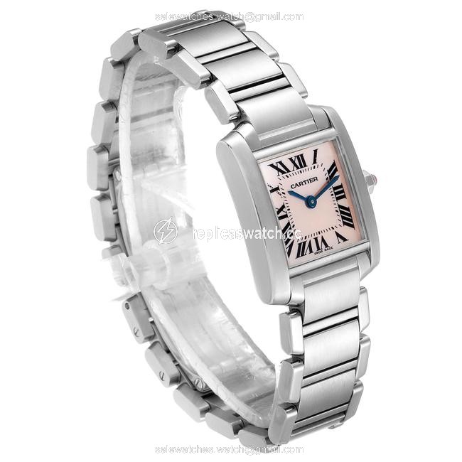 Cartier Pink Mother Of Pearl Francaise Steel Ladies W51028q Watch Cartier Pink Mother Of Pearl Francaise Steel Ladies W51028q Watch