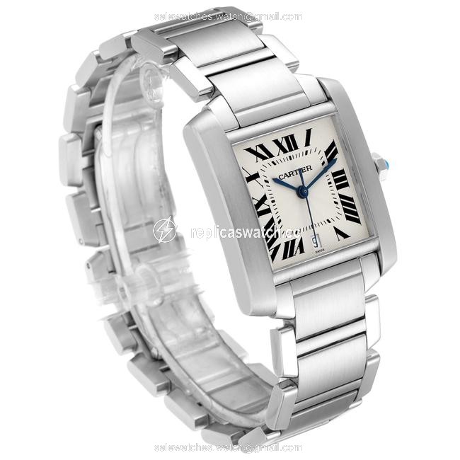 Cartier Silver Tank Francaise Large Steel Mens W51002q3 Watch Cartier Silver Tank Francaise Large Steel Mens W51002q3 Watch