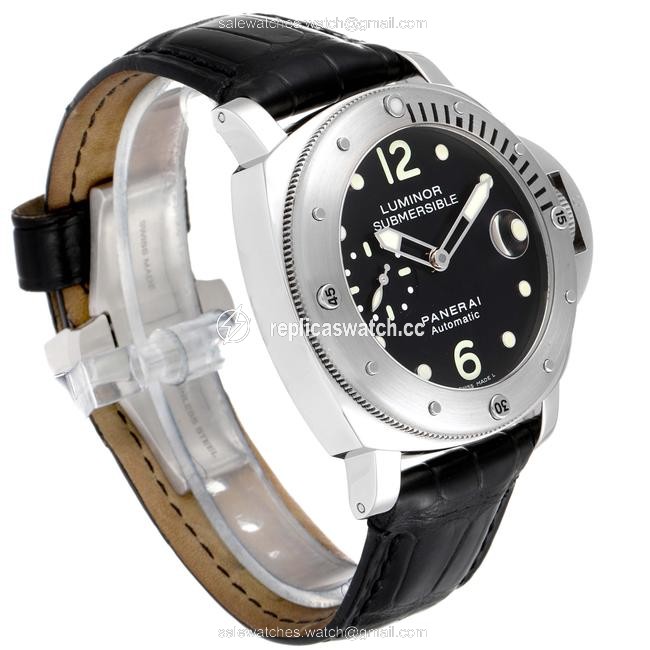 Panerai Black Luminor Submersible 44mm Steel Mens Pam00024 Watch Panerai Black Luminor Submersible 44mm Steel Mens Pam00024 Watch