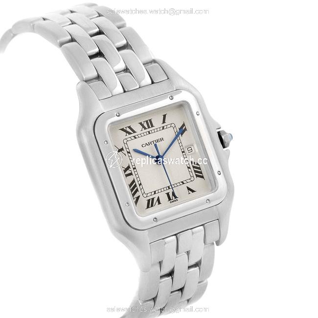 Cartier Silver Panthere Jumbo Stainless Steel Quartz W25032p5 Papers Watch Cartier Silver Panthere Jumbo Stainless Steel Quartz W25032p5 Papers Watch
