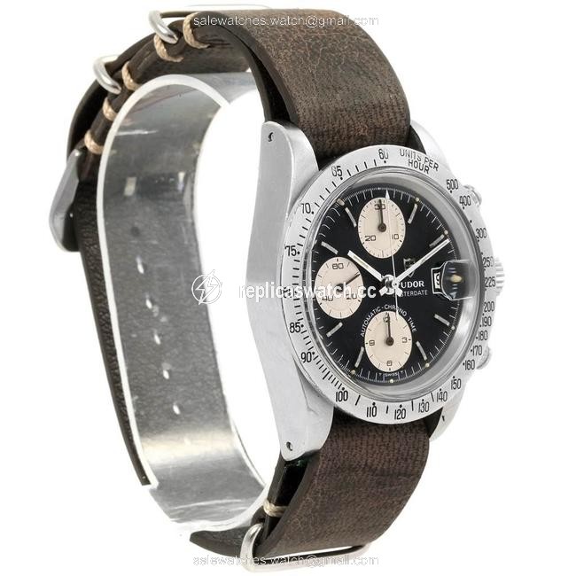 Tudor Black Big Chronograph Dial Steel Vintage Mens 94300 Watch Tudor Black Big Chronograph Dial Steel Vintage Mens 94300 Watch