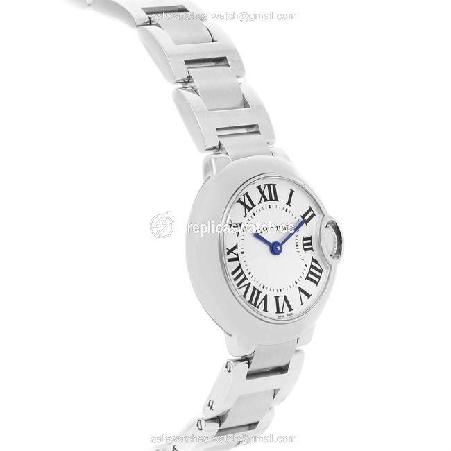 Cartier Silver Ballon Blue 29 Dial Blue Hands Ladies W69010z4 Watch Cartier Silver Ballon Blue 29 Dial Blue Hands Ladies W69010z4 Watch