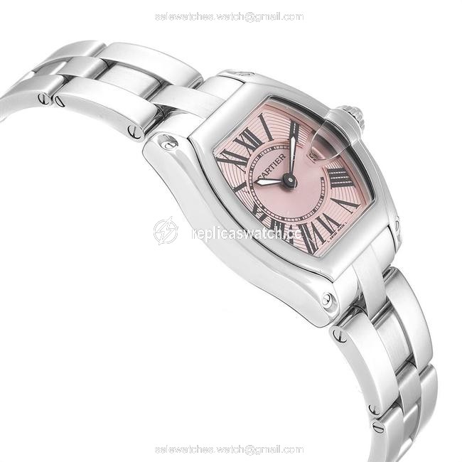 Cartier Pink Roadster Dial Stainless Steel Ladies W62017v3 Watch Cartier Pink Roadster Dial Stainless Steel Ladies W62017v3 Watch