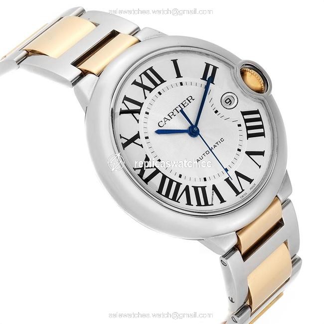 Cartier Silver Ballon Bleu Dial Steel Yellow Gold Mens W69009z3 Watch Cartier Silver Ballon Bleu Dial Steel Yellow Gold Mens W69009z3 Watch