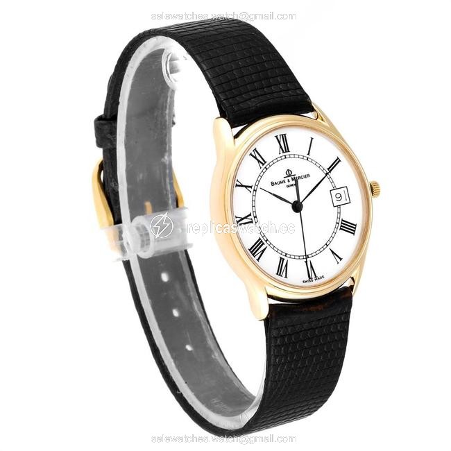Baume & Mercier White Classima 14k Yellow Gold Mens 95248 Watch Baume & Mercier White Classima 14k Yellow Gold Mens 95248 Watch
