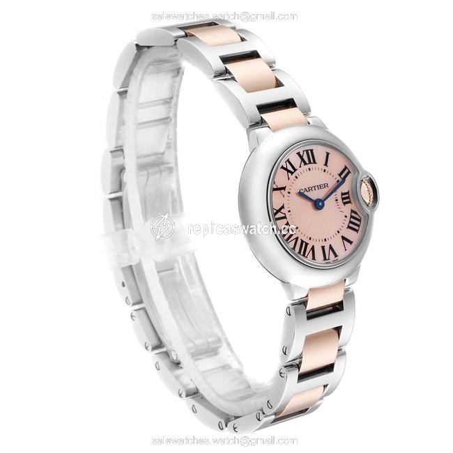 Cartier Pink Mother Of Pearl Box Ballon Bleu Rose Gold Steel Mop Ladies W6920034 Watch Cartier Pink Mother Of Pearl Box Ballon Bleu Rose Gold Steel Mop Ladies W6920034 Watch