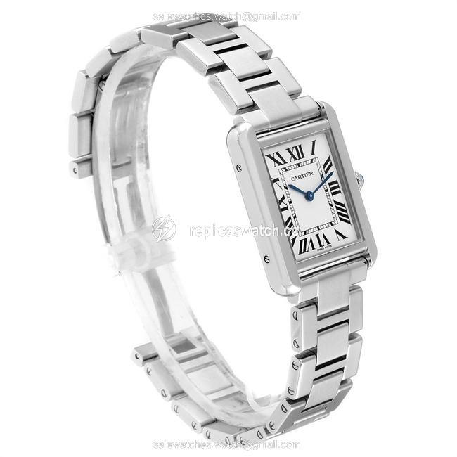 Cartier Silver Tank Solo Dial Small Steel Ladies W5200013 Watch Cartier Silver Tank Solo Dial Small Steel Ladies W5200013 Watch
