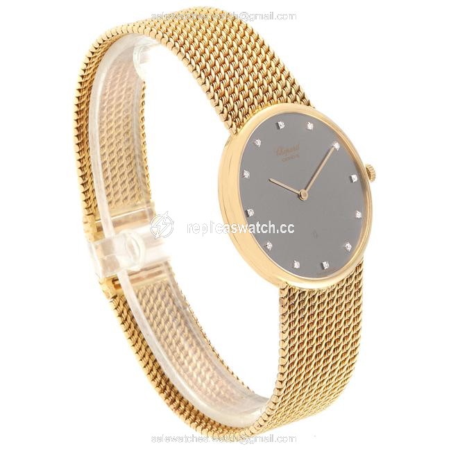 Chopard Grey Classique 18k Yellow Gold Quartz Mens 1091 Watch Chopard Grey Classique 18k Yellow Gold Quartz Mens 1091 Watch