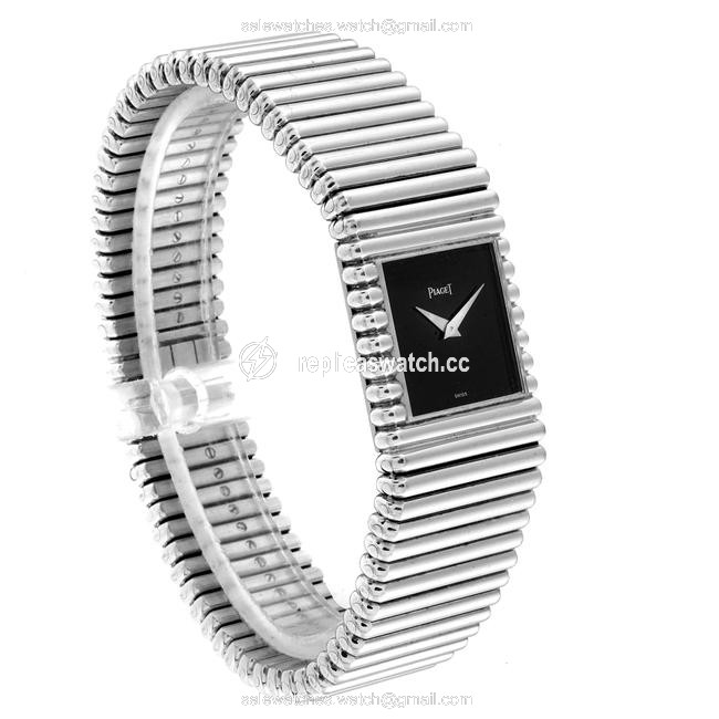 Piaget Black Polo 18k White Gold Dial Mens 9131 Watch Piaget Black Polo 18k White Gold Dial Mens 9131 Watch
