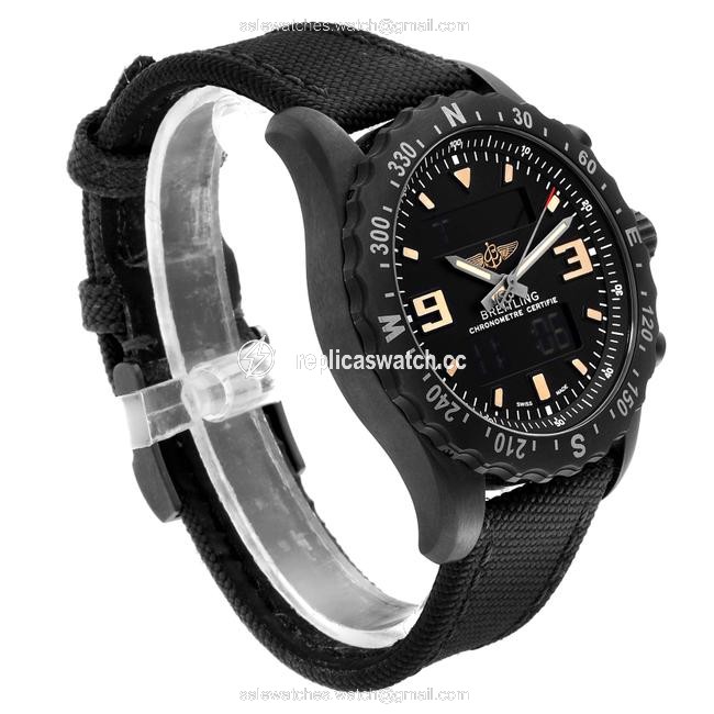 Breitling Black Chronospace Military Gmt Alarm Blacksteel Mens M78366 Watch Breitling Black Chronospace Military Gmt Alarm Blacksteel Mens M78366 Watch