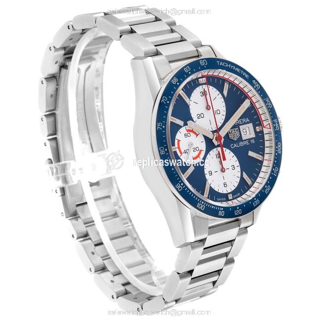 TAG Heuer Blue Carrera Calibre 16 Chronograph Steel Mens Cv201ar Watch TAG Heuer Blue Carrera Calibre 16 Chronograph Steel Mens Cv201ar Watch