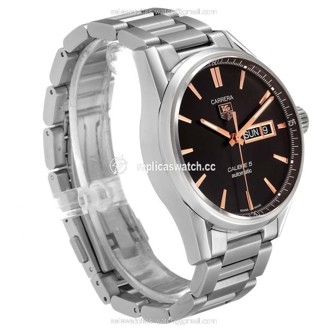 TAG Heuer Black Box Carrera Calibre 5 Day Date Steel Mens War201d Card Watch TAG Heuer Black Box Carrera Calibre 5 Day Date Steel Mens War201d Card Watch