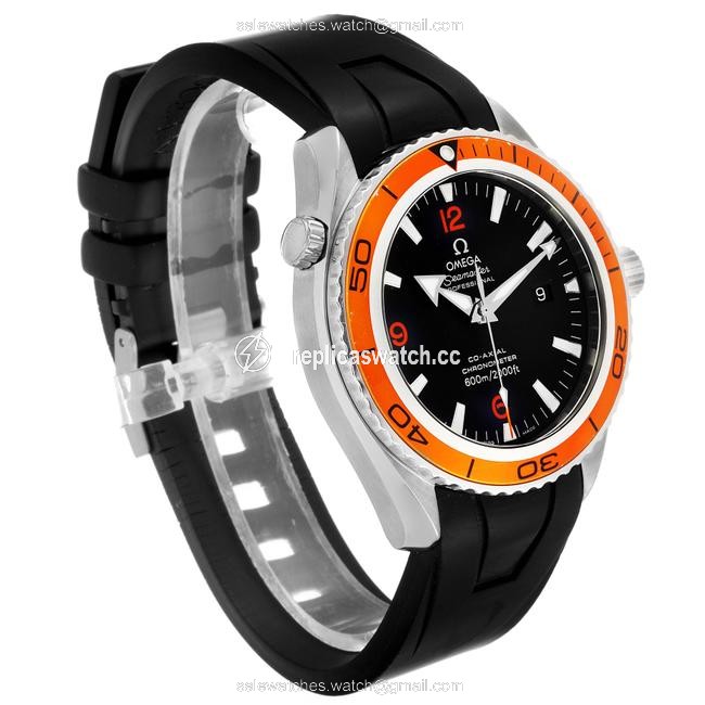 Omega Black XL Seamaster Planet Ocean Orange Bezel 2908.50.91 Watch Omega Black XL Seamaster Planet Ocean Orange Bezel 2908.50.91 Watch