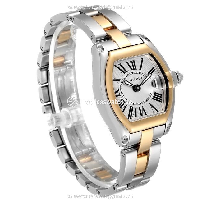 Cartier Silver Roadster Dial Steel Yellow Gold Ladies W62026y4 Watch Cartier Silver Roadster Dial Steel Yellow Gold Ladies W62026y4 Watch