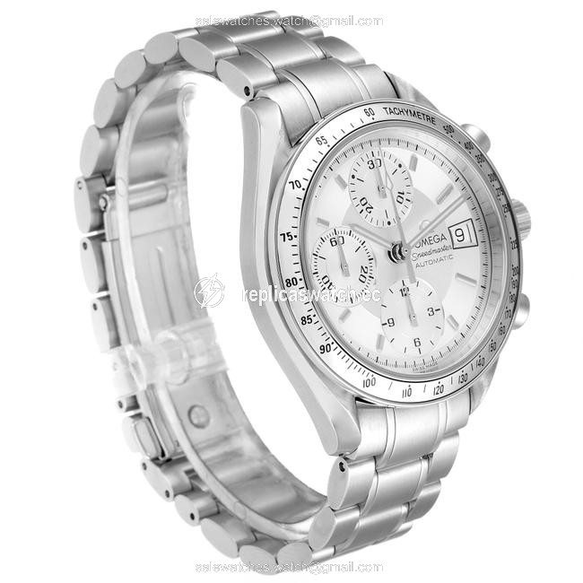 Omega Silver Speedmaster Date Dial Steel Mens 3513.30. Watch Omega Silver Speedmaster Date Dial Steel Mens 3513.30. Watch