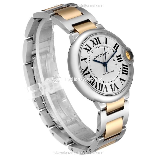 Cartier Silver Box Ballon Bleu Midsize 36 Steel Yellow Gold W2bb0012 Watch Cartier Silver Box Ballon Bleu Midsize 36 Steel Yellow Gold W2bb0012 Watch