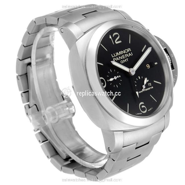 Panerai Black Box Luminor 1950 3 Days Gmt 44mm Pam00347 Papers Watch Panerai Black Box Luminor 1950 3 Days Gmt 44mm Pam00347 Papers Watch