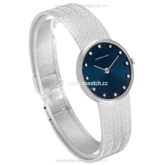 Audemars Piguet Blue White Gold Diamond Dial Cocktail Ladies Watch Audemars Piguet Blue White Gold Diamond Dial Cocktail Ladies Watch