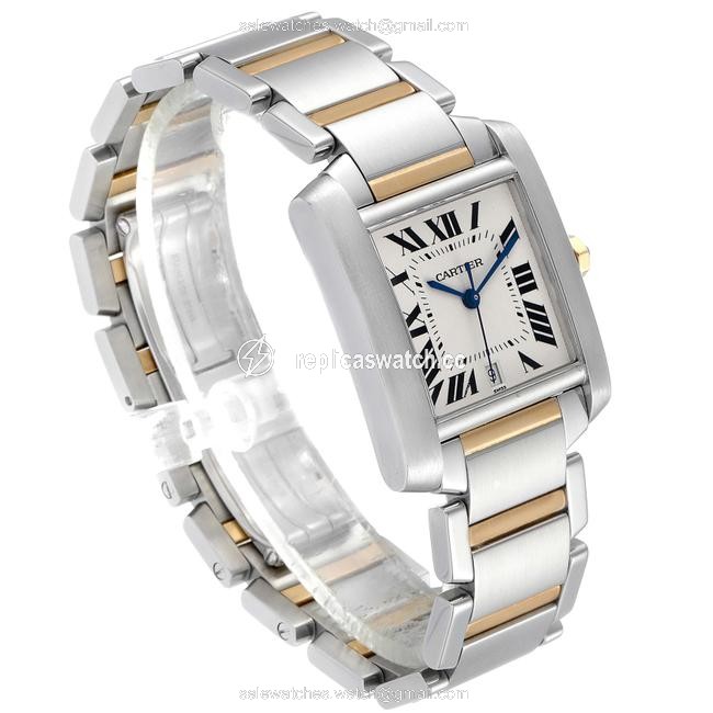 Cartier Silver Tank Francaise Steel Yellow Gold Large Unisex W51005q4 Watch Cartier Silver Tank Francaise Steel Yellow Gold Large Unisex W51005q4 Watch
