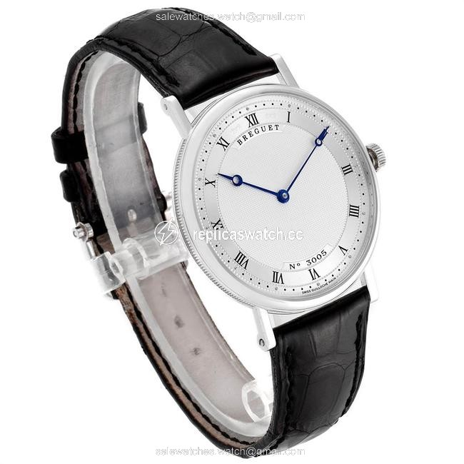 Breguet Silver Classique 38mm White Gold Ultra Thin Mens 5157 Watch Breguet Silver Classique 38mm White Gold Ultra Thin Mens 5157 Watch