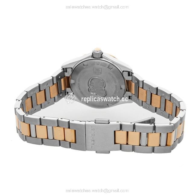 TAG Heuer Silver 18k Rose Gold and Stainless Steel Aquaracer Wap1450.bd0837 Womens Wristwatch 27 Mm Watch TAG Heuer Silver 18k Rose Gold and Stainless Steel Aquaracer Wap1450.bd0837 Womens Wristwatch 27 Mm Watch