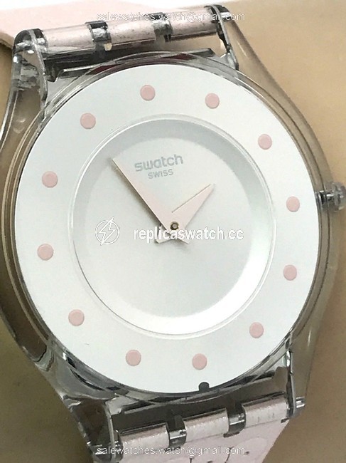 Swatch Pink Sfk387 Leather Ladies Slim Swiss Quartz Watch Swatch Pink Sfk387 Leather Ladies Slim Swiss Quartz Watch