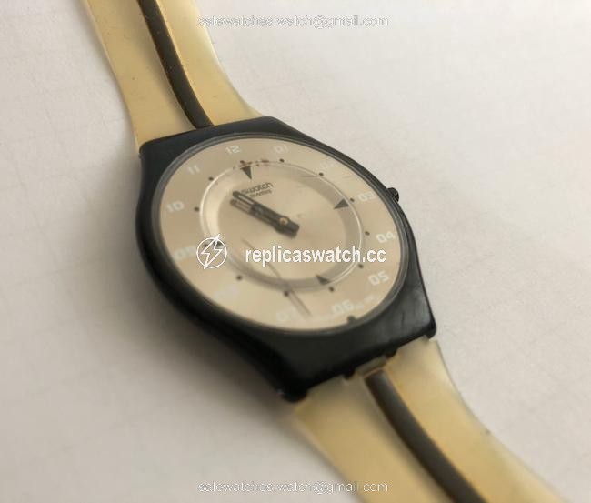 Swatch Black Silver Clear Watch Swatch Black Silver Clear Watch