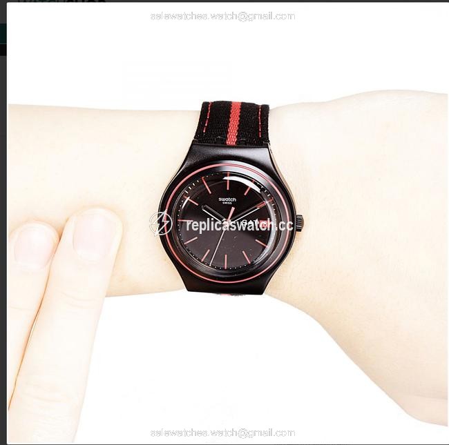 Swatch Red Ladies Prince Of Stripe Ygb7000 Watch Swatch Red Ladies Prince Of Stripe Ygb7000 Watch