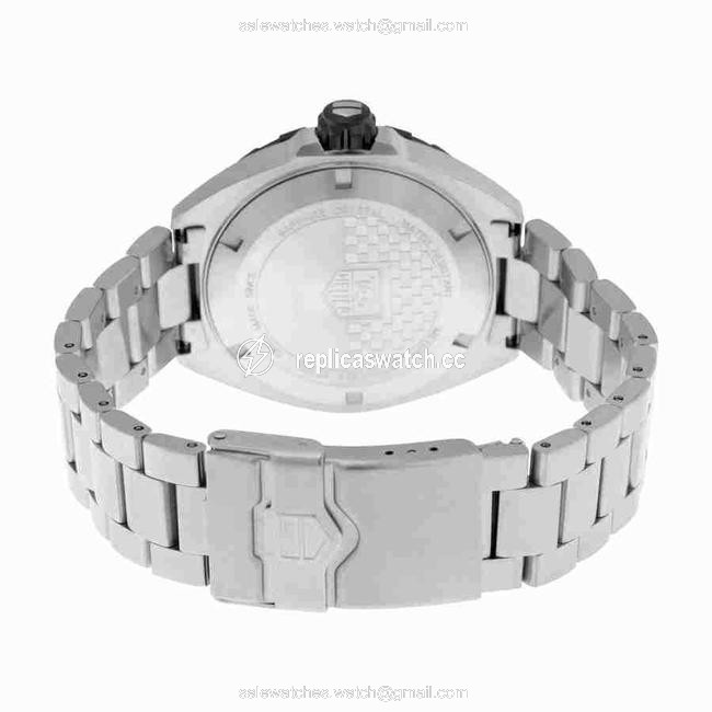 TAG Heuer Black Silver Tone Formula 1 Arabic Numeral Mark Stainless Steel Quartz Round Mens Watch TAG Heuer Black Silver Tone Formula 1 Arabic Numeral Mark Stainless Steel Quartz Round Mens Watch