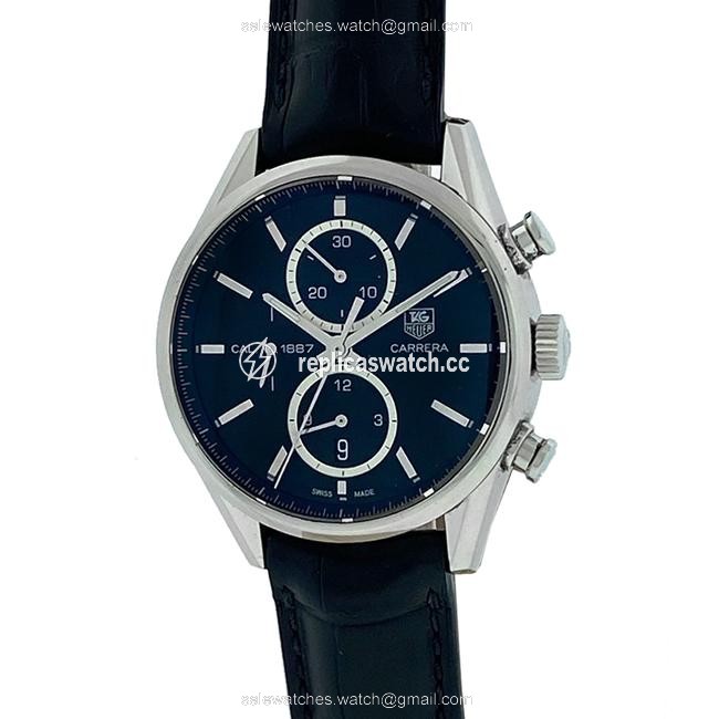 TAG Heuer Black Carrera Cal.1887 Dial Stainless Steel Watch TAG Heuer Black Carrera Cal.1887 Dial Stainless Steel Watch