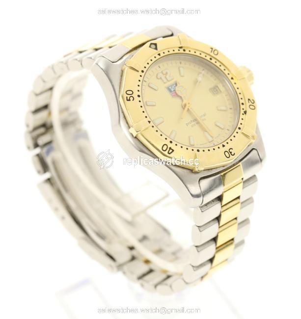TAG Heuer Gold Two Tone Midsize Watch TAG Heuer Gold Two Tone Midsize Watch