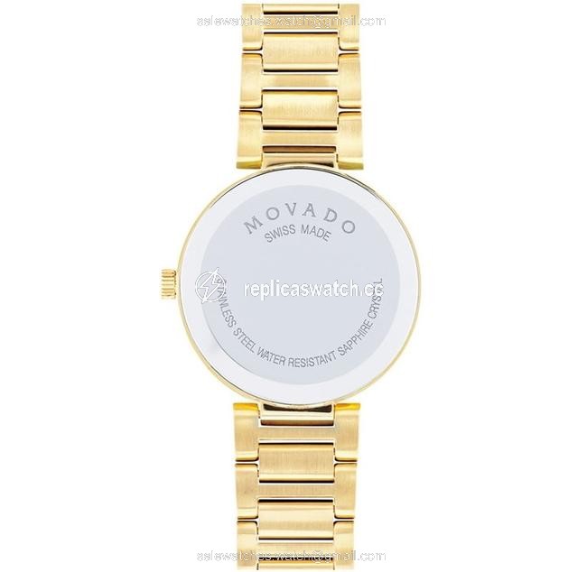 Movado Gold Modern Classic Mother Of Pearl Diamond Quartz 0607105 Watch Movado Gold Modern Classic Mother Of Pearl Diamond Quartz 0607105 Watch