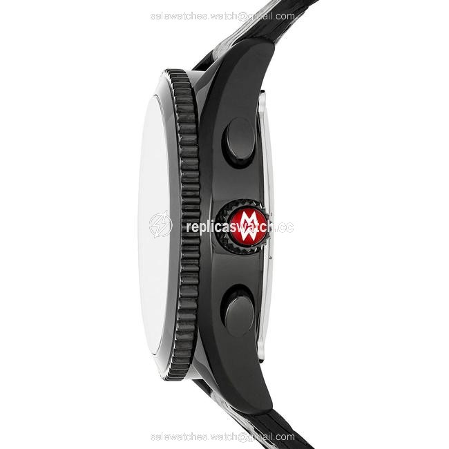 Michele Black Alligator Leather Strap Hybrid Smartwatch Mwwt32a00009 Watch Michele Black Alligator Leather Strap Hybrid Smartwatch Mwwt32a00009 Watch